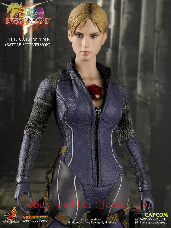 HOT TOYS VGM13 RESIDENT EVIL 5 JILL VALENTINE BATTLE SUIT VER 1/6 FIGURE  NEW U.S