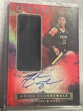 JERSEY MATCH 24/49!!!!! Panini Origins WNBA Jersey Auto Red Arike Ogunbowale 
