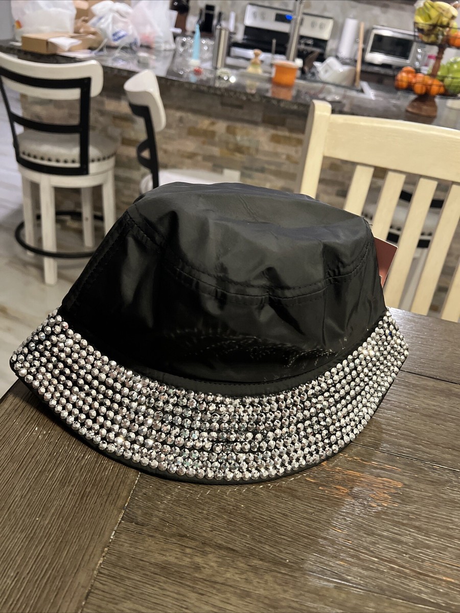Juicy Couture Black Hat Nylon Silver Bling Bucket Designer  display picture 2