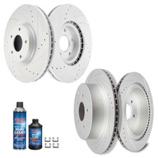 4 Pcs Front Rear Brake Discs Rotors For Nissan Murano 2015 -2018 Drill Slot