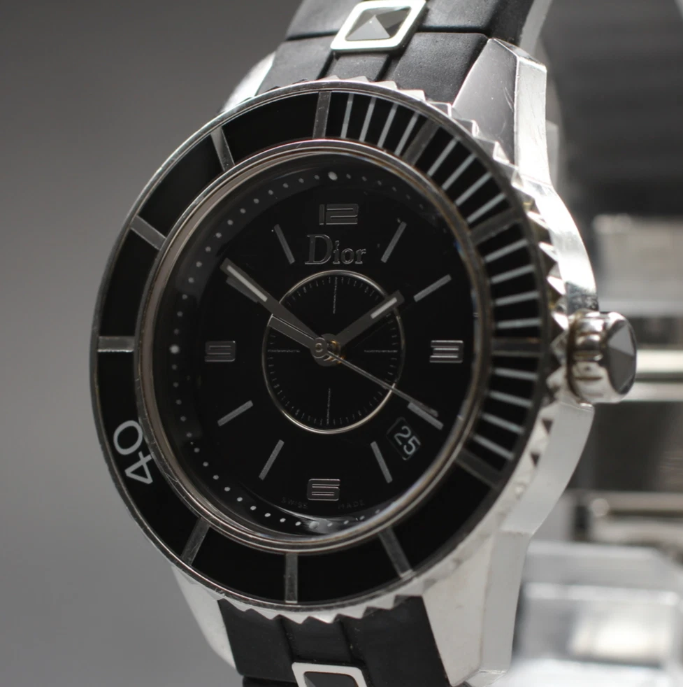 [Ecc+5] Orologio Christian Dior Christal CD11311F Quarzo Ceramica Nera dal GIAPPONE