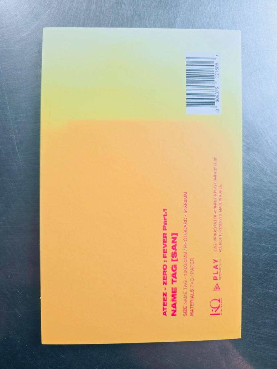 K-POP+アジア ATEEZ - anniversary ATEEZ SAN rare official id San Official ID Photocard Ateez The World EP.1 Movement