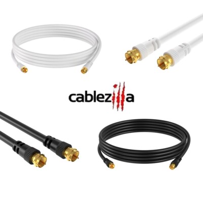 RG6 Coaxial Cable Dual Shielded Extension Coax Digital Satellite TV Antenna Wire