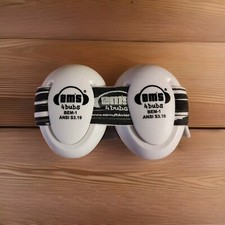 Em's 4 Bubs Black White Headband Adjustable Noise Reducing Protective Ear Muff