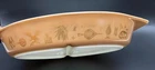 Vintage Pyrex Early America Brown Gold Divided Casserole Serving Dish 1.5qt 24
