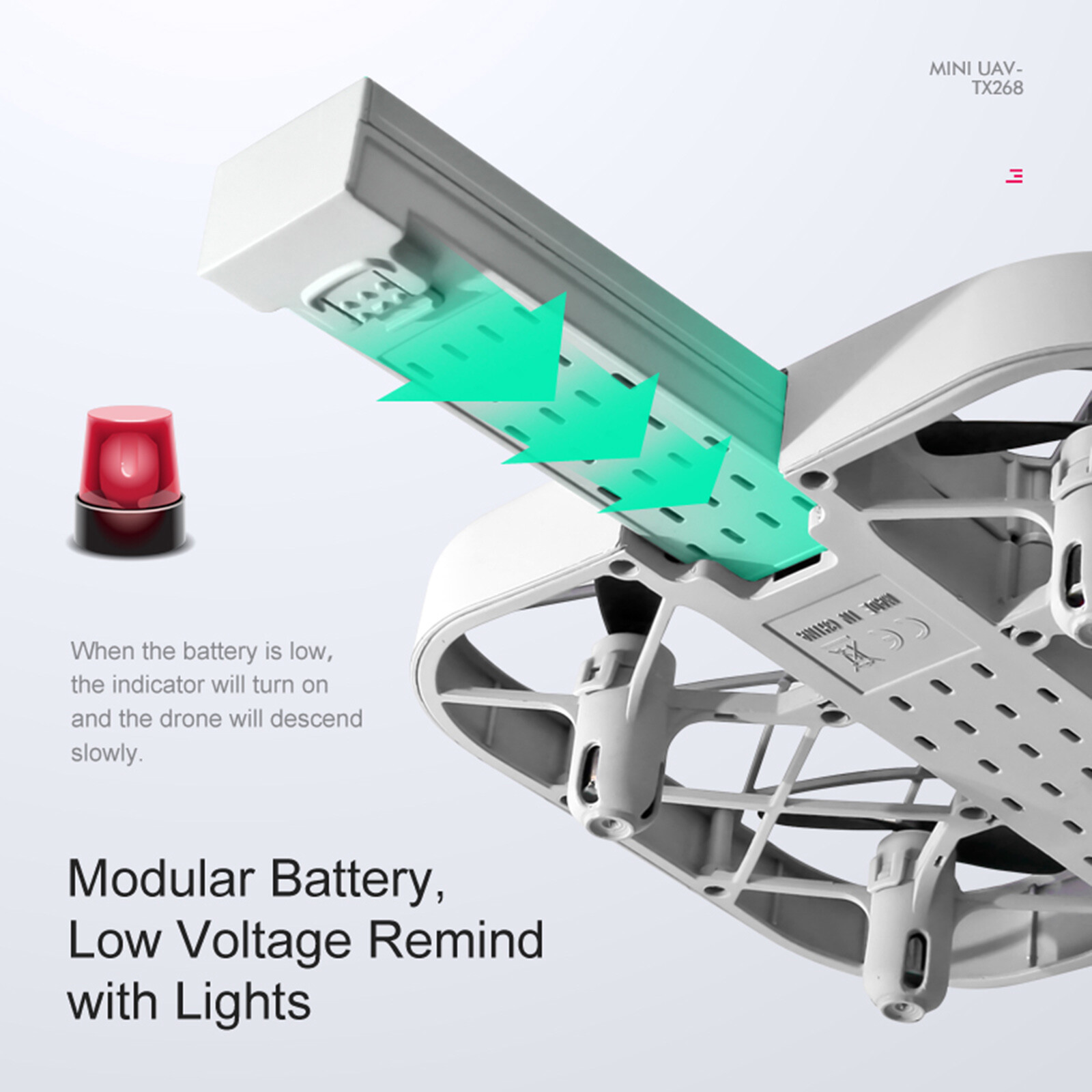 4CH FPV Aircraft Grid Small Quadcopter RC Drone with 4K Photo 480P