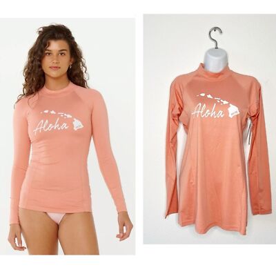 Rip Curl NEW Island Relaxed Long Sleeve Rash Guard Swim Surf Top Women s Large