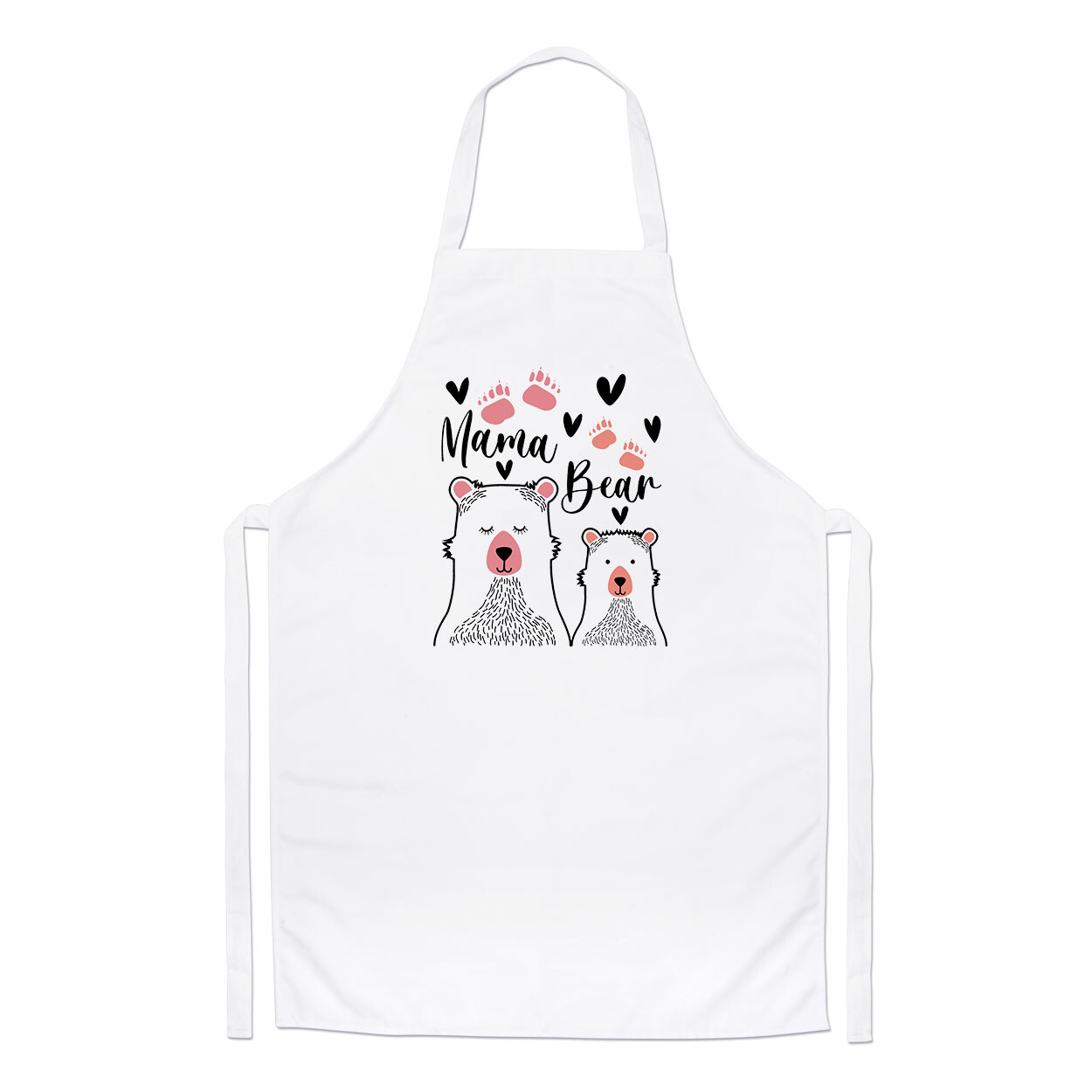Mama Bear Chefs Apron Mum Mother's Day World's Best Awesome Love Hearts Cooking