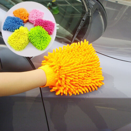 Double Sided Mitt Microfiber Car Auto Dust Washing Cleaning Glove Tow F3 F1 - Bild 1 von 5