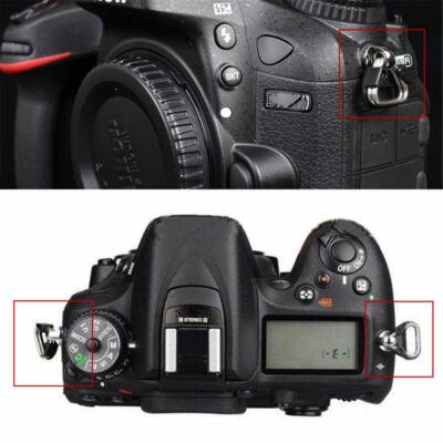 2 X Triangolare Split Anelli per Fotocamera Cinghie a D Fuji 2 X Triangolare Split Anelli per Fotocamera Cinghie a D Fuji