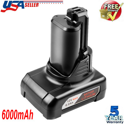 For Bosch 12V 6.0Ah Li-ion Battery BAT420 BAT411 BAT411A BAT412A GDR GSB CL  PK