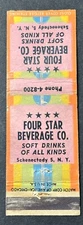 Four Star Beverage Co. Matchbook Cover - Schenectady, New York