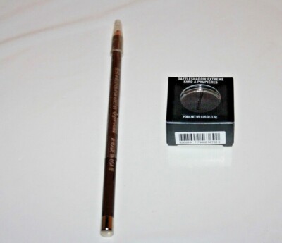 MAC DAZZLESHADOW EXTREME ILLUMINAUGHTY + JORDANA EYE PENCIL BROWN LOT OF 2 NEW