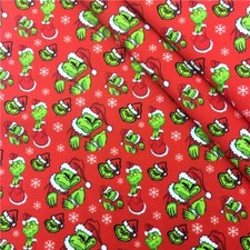Christmas Grinch Fabric 100 Cotton Fabric 1/4 yard cut increments Grinchmas