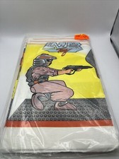 Vintage Lazer Tag Paper Table Cover Tablecloth C. A. Reed 1980’s 52"×96" NEW NOS