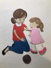 Mom  Daughter Set Premade Paper Die Cuts Scrapbooking  Cardmaking