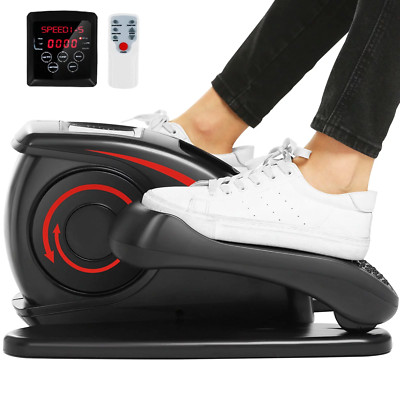 Compact Electric Under Desk Elliptical with LCD Display - Home Office Leg Exerci