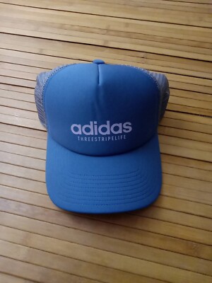 Youth Adidas Three Stripe Life Mesh Snapback Hat Cap Trucker