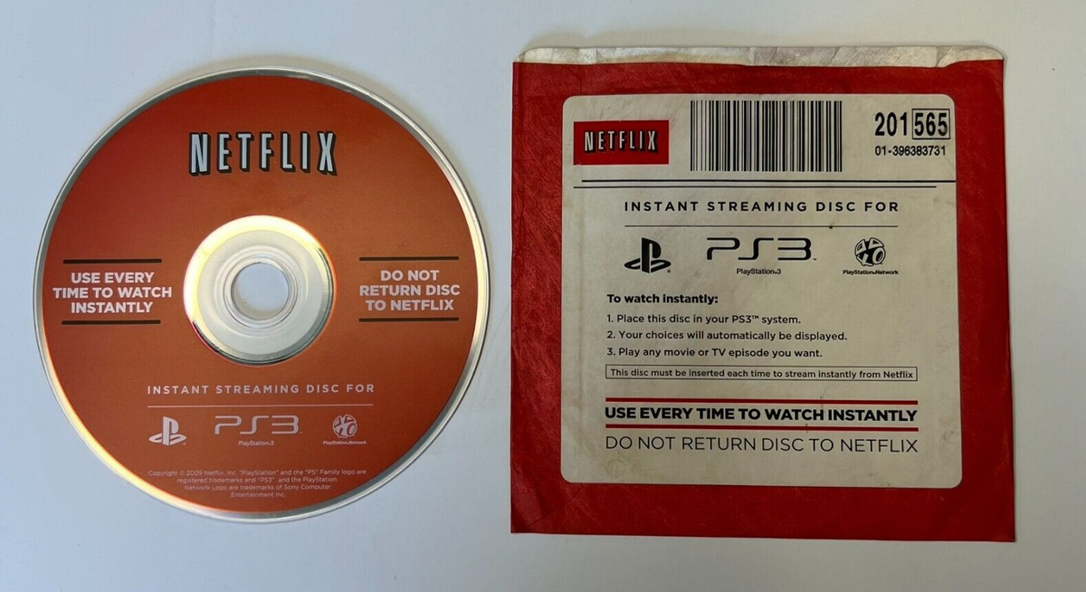 Netflix Instant Streaming Disc Playstation Game w/ Original Sleeve  UNTESTED