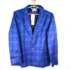Maroths Womens Suit Blazer Suit Coat Jacket Dress Blazer Business Coats Blue 4XL