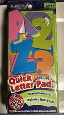 New Artskills Quick Letter Number Pads, Neon, Repositionable