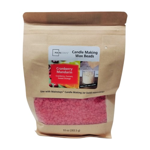Mainstays Candle Making Wax Beads - Cranberry Mandarin - 10 Oz Bag New