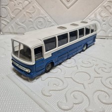 vintage Tekno Mercedes Benz 0 302 blue white 1:50 Scale Diecast Model Bus