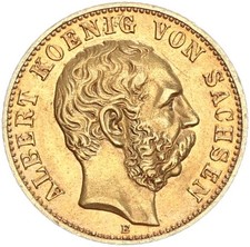 Sachsen Albert 10 Mark 1898 E Gold vz/vz+ J&auml;ger 263