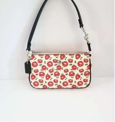 Coach Nolita 19 Shoulder Bag Wristlet With Floral Print in Chalk