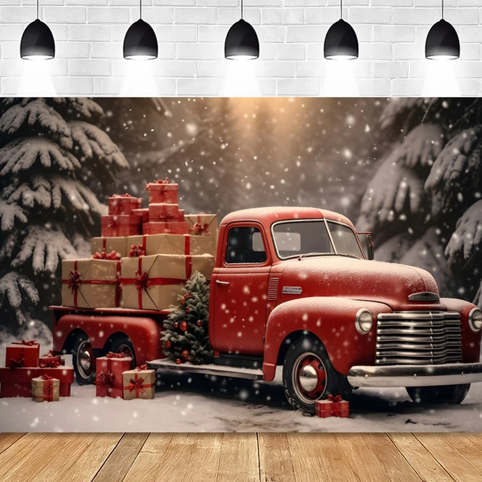 Weihnachten Hintergrund Stoff Party Neujahr Vintage Roter Kinder Fotost2536 - Bild 3 von 4