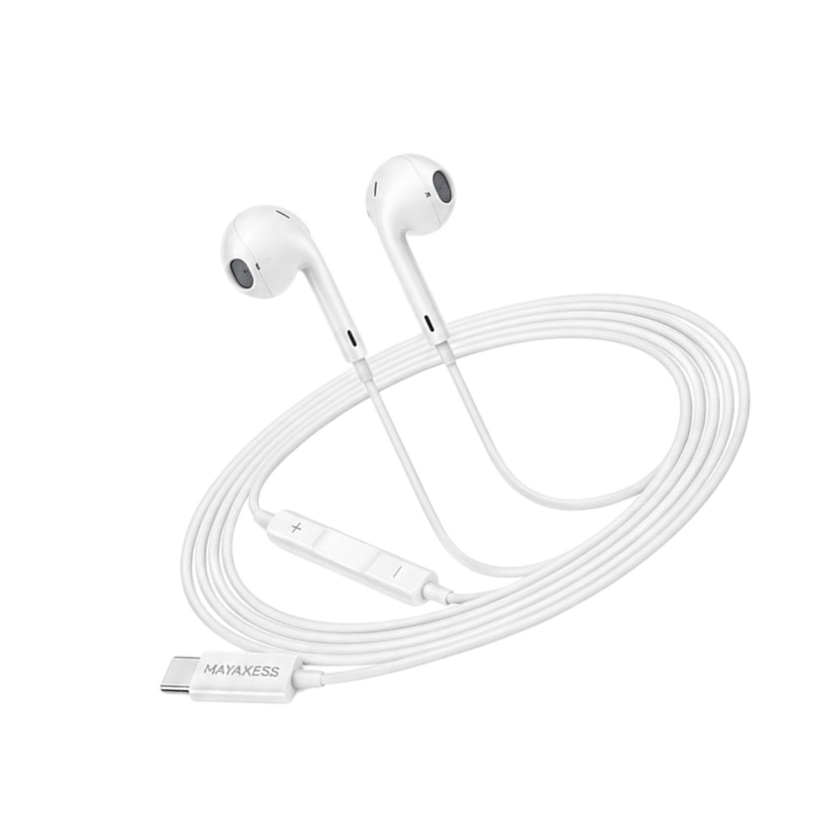 Écouteurs filaires USB-C Mayaxess compatibles Samsung S20 Fe oreillettes intra-auriculaires micro