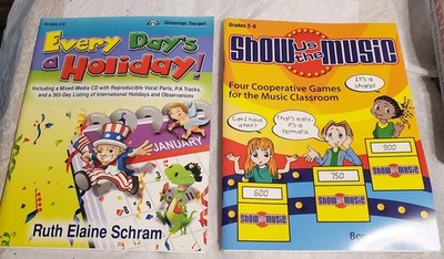 Elementary Music Teacher Resource Lot Grades 2-6 Games Activities CD