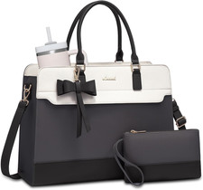 Laptop Tote Bag for Women,Leather Work Bag, Waterproof Business Teacher Bag,Larg