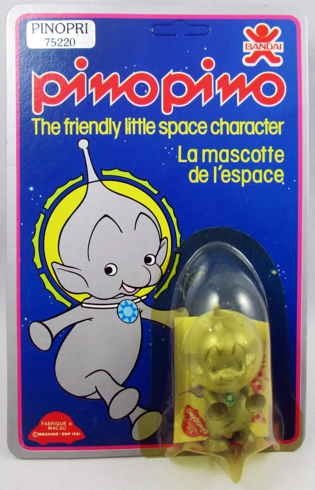 Pino Pino La Mascotte de l'Espace figurine vintage Bandai pour nostalgique