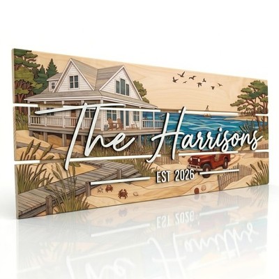 Custom Pallet Family Last Name Sign with Established Date - Multiple Sizes
