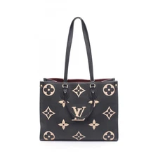 LOUIS VUITTON On the Go MM Bicolor Shoulder Tote Bag M45495 Monogram empreinte