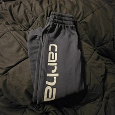 Carhartt Youth Boys Dark Gray Small 8-10 Logo Sweatpants Jogger