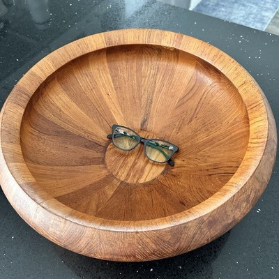 Dansk Thailand LARGE Staved Teak Salad Bowl Sloped Sides