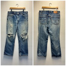 80s vintage distressed levis 517 flare jeans denim pants size 37 443401