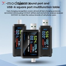 USB Type-C Digital Meter Tester Multimeter Current Voltage Power Capacity Cable