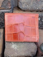 American Wild Alligator leather Bifold Wallet Swamp Skin Gator Hide MR87