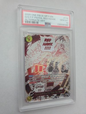 One Piece Gum-gum Fire-fist Pistol Red Hawk Op11-114 Alt Art Event