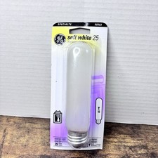 GE Specialty 90903 Frosted Tubular Light Bulb Medium Base 25W T10 120V 5 Bulbs