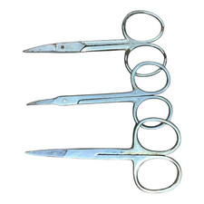 3 Pcs Old Vintage Antique Iron Handmade Rare Unique Shape Scissor , Collectible