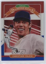 2020 Donruss Optic Diamond Kings Red White & Blue Prizm Christian Yelich #5 0q3