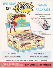 1950's Superman Novel Candy & Toy Salesman Retailer's Promotional Sales Sheet