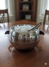 Vintage Mid-Century Penguin Chrome Ice Bucket Excellent Pre-Owned Condition