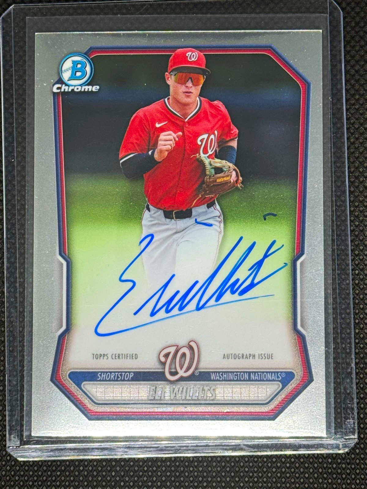 Topps 2025 Bowman Chrome Eli Willits Chrome Prospect Autos CPA-EW Nationals