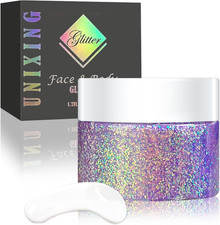 Holographic Body Glitter Gel for Body, Face, Hair and Lip Color Changing Sparkli
