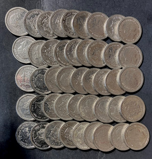 Old JAMAICA Coin Lot 5 DOLLARS 45 Excellent Coins Lot #U29